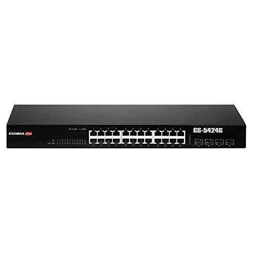 Switch EDIMAX GS-5424G (24 Portas Gigabit - 2000 Mbps) Edimax - Concentradores e comutadores - 24 portas, gigabit, 2000 mbps