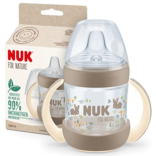 Garrafa para Bebidas NUK For Nature | Bege Newell Brands - Biberões - silicona sustentável, 90% materiais naturais, resistente à natureza, bege