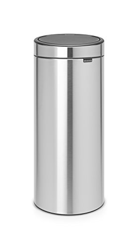 Caixote do Lixo BRABANTIA Touch Bin Matt Steel (Plástico - Preto) Brabantia - Lixeiras e cestos de lixo - 30 litros, preto, plástico