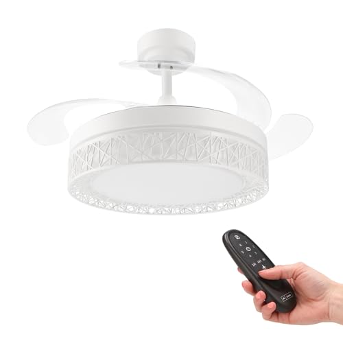 Ventoinha de Teto MLEDME LED WHITE AQUA (66 W - Branco) Ledme - Ventiladores de teto - led, branco, alumínio, 66 W