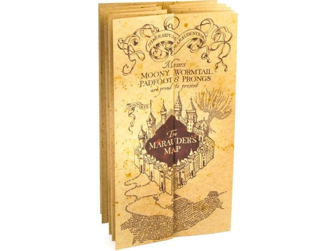 Figura de Ação NOBLE COLLECTION Harry Potter - Mapa dos Mapeadores Noble Collection - Livros - mapa mágico, magia, feitiçaria, potente
