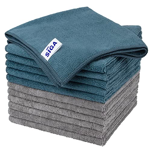 Conjunto de 12 Panos de Limpeza MR. SIGA (40 x 40 cm) Ningbo Shijia Cleaning Tools Co., Ltd. - Panos de limpeza de loja e panos de limpeza de uso geral - 12 panos, microfibra, 40 x 40 cm, absorção rápida