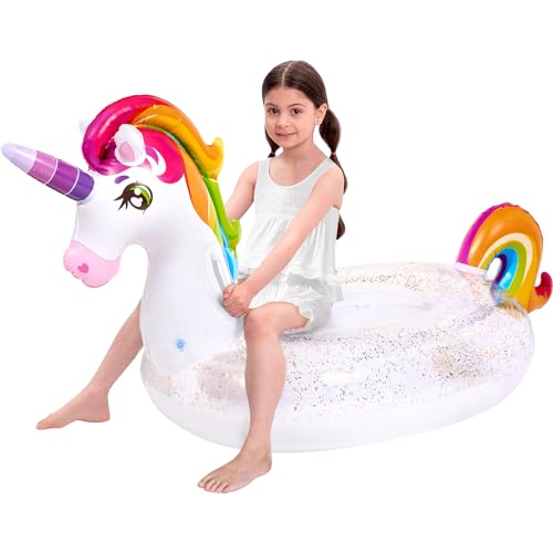 Flutuador Insuflável JOYIN Unicórnio com Purpurina Joyin Inc - Brinquedos - insuflável, unicórnio, purpurina
