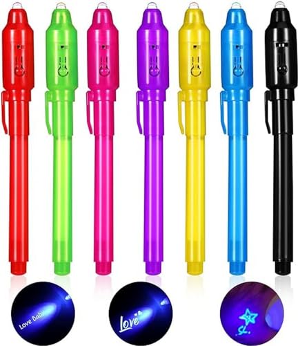 Conjunto de 7 Marcadores ODERRA com Tinta Invisível Oderra - Canetas - 7 marcadores, tinta invisível, plástico ABS, bateria botão