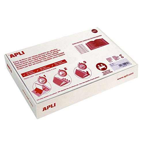 Pack 100 Capas para Livro com Fita APLI 290 Mm APLI - Envelopes - pack, capas, livros, fita, apli