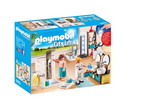 Playmobil City Life 9268 Banho com Efeitos de Luz PLAYMOBIL - Conjuntos de brinquedos - luz real, chuveiro com água, pilhas incluídas