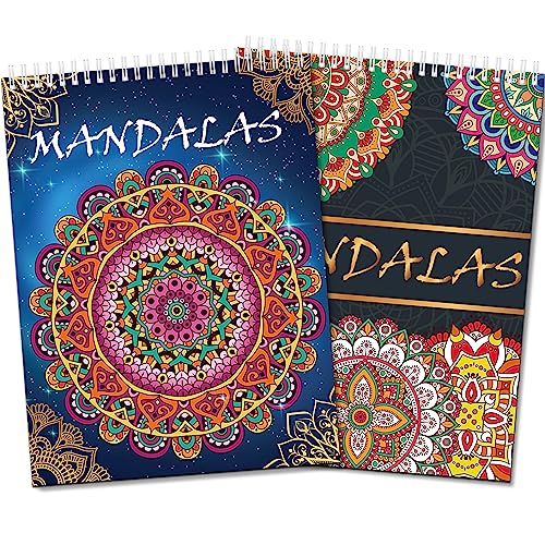 Livro Para Colorir Mandala Adultos 2 Peças ELFWEW Elfew - Produtos de papel - mandala, adulto, papel, instruções