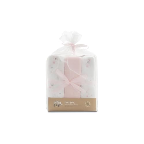 Roupeiro Interbaby Bear Rosa (55 x 70 cm) Interbaby - Fraldas de pano e mantas de bebê - 55 x 70 cm, bambo, resistente, durável
