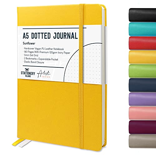 Caderno STATIONERY ISLAND Amarelo (A5) STATIONERY ISLAND - Cadernos e bloco de notas - amarelo, A5, 128 páginas, pontilhadas