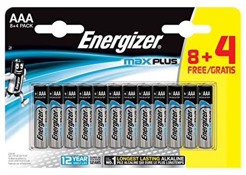 Pilhas ENERGIZER Alkaline Max Plus (8+4) Energizer - Baterias de uso geral - alkaline, max plus, duradoura, doméstico
