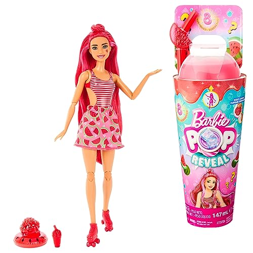 BARBIE Pop! Reveal Series Fruit - Watermelon Mattel - Brinquedos - melancia, aroma de fruta, removível, cabelos coloridos
