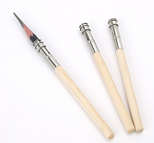 Extensão de Lápis Ajustável 5 Unidades U/K Pulabo U-K - Instrumentos de escrita e desenho - 5 unidades, ajustável, metal, preto