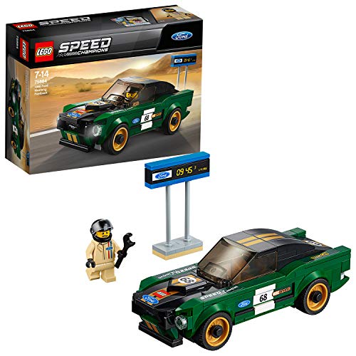 LEGO Speed Champions - 1968 Ford Mustang Fastback (Idade Mínima: 7) LEGO - Brinquedos - LEGO Speed Champions, 1968 Ford Mustang Fastback, 7 anos, corrida, quadro de pontuação
