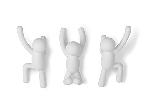 Conjunto de Ganchos para Chapéus UMBRA Buddy Branco Umbra - Ganchos de utilidade - ganchos, chapéus, umbra buddy branco, design original, moderno