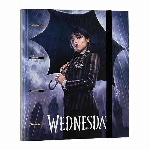 Dossier ERIK EDITORES de 4 Argolas The Addams Family - Monday (A4) Grupo Erik - Pastas Organizadoras - dossier, erik editores, argolas, Addams Family