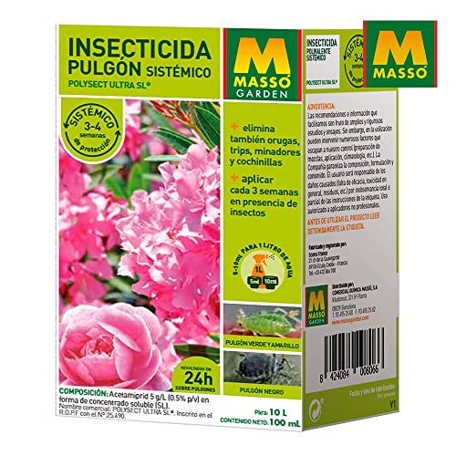 Masso Insecticida Pulgón Sistemico 100 Ml MASSO - Pesticidas - masso insecticida, pulgas, sistemico, 100 ml, protecao plantas