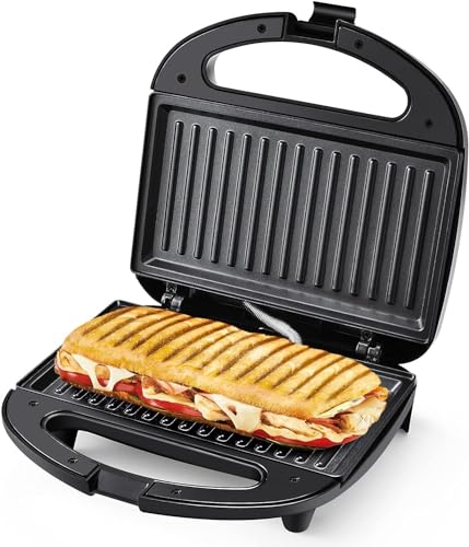 Torradeira Yashe Sandwicheras | Preto (Pequeno Almoço / Café) YASHE GLOBAL INC - Eletrodomésticos de cozinha - torradeira, sandwicheras, preto, vidro, botões, 750W