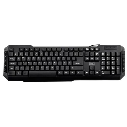 Teclado 3G O'Clock Kbdrile Preto Idioma Espanhol 3GO - Teclados - teclado, membrana, 105 teclas, multimédia, usb