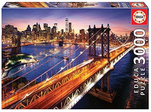 Puzzle 2D EDUCA Manhattan Ao Por Do Sol (3000 peças) EDUCA - Quebra-cabeças - 3000 peças, Manhattan ao Por Do Sol, educa, rompecabezas para adultos