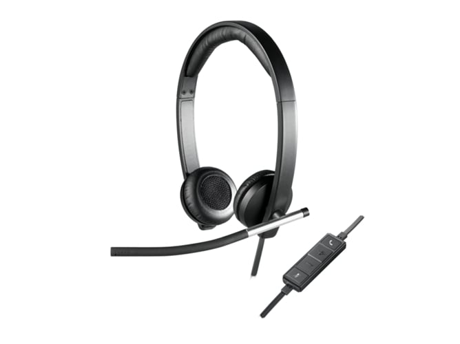Auscultadores Com fio LOGITECH H650e (Com Microfone) Logitech - Fones de ouvido e headsets - com fio, microfone