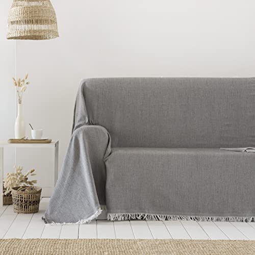 Cobertor de Algodão BOHÈME SUMMY (Branco - 230 x 290 cm) BOHEME - Cobertores e edredons - algodão, branco, 230x290 cm