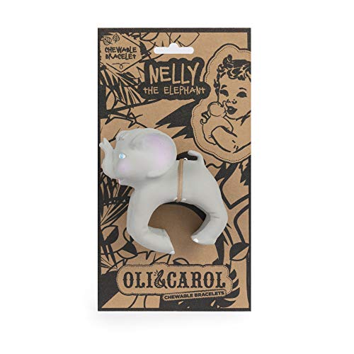 Mordedor para bebés OLIC & CAROL Nelly the elephant (9 cm) Oli&Carol - Chupetas e mordedores - borracha natural, 9 cm, flexível, estimulação dos sentidos
