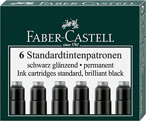 Faber Castell 6 Unidades Tinteiro Standard Faber-Castell - Tinta e recargas de caneta - faber-castell, tinteiro standard, 6 unidades