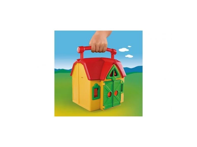 Playmobil 1,2,3 Farm with Tractor and Trailer PLAYMOBIL - Conjuntos de brinquedos - fazenda, trator, estábulo, animais