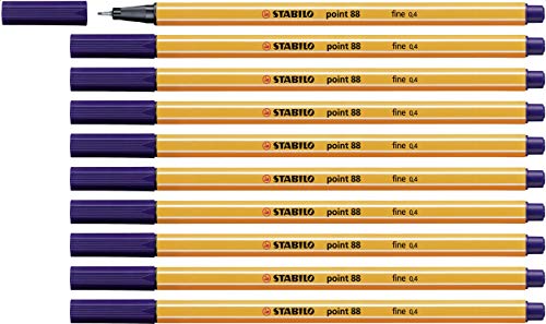 Caneta Fineliner STAEDTLER Point 88 Multicor Stabilo - Canetas - caneta fineliner, ponta de fibra, refilamento metálico, 0,4 mm
