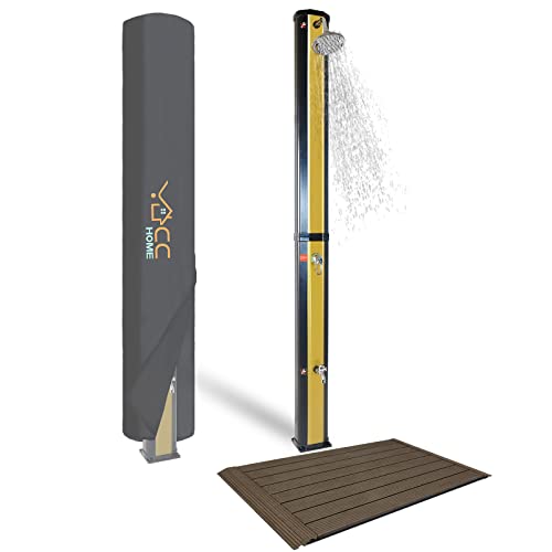 Chuveiro Solar com Base Wpc de 40 L para Jardim CCLIFE - Móveis de exterior - chuveiro solar, base wpc, 40 L, jardim
