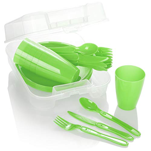 Conjunto de Refeição COM-FOUR Verde (31 peças) com-four - Móveis de exterior - conjunto, refeição, com-four, verde, 31 peças