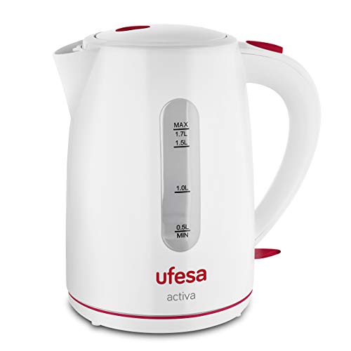 Chaleira Elétrica UFESA HA7616 (1.7 L - 2200 W) Ufesa - Eletrodomésticos de cozinha - 1.7 L, 2200 W, plástico, branco