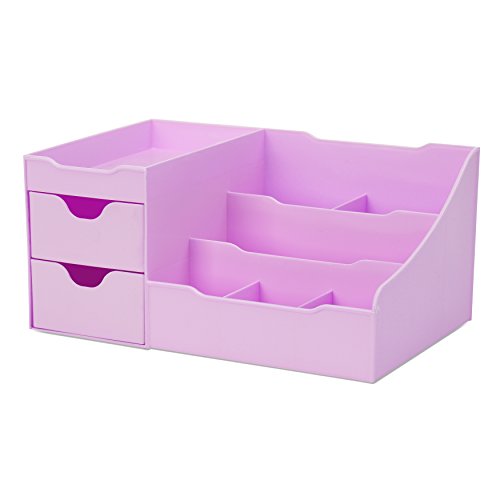Organizador de Maquilhagem UNCLUTTERED DESIGNS 6x3.5x8 cm Uncluttered Designs - Organizadores de utensílios e talheres - duas gavetas, estante superior, resistente à água, plástico