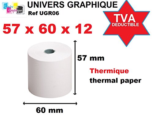 Rollo de papel térmico HEATMAP 10 Bobinas UNIVERS GRAPHIQUE - Papel de impressora e copiadora - papel térmico, heatmap, bobinas