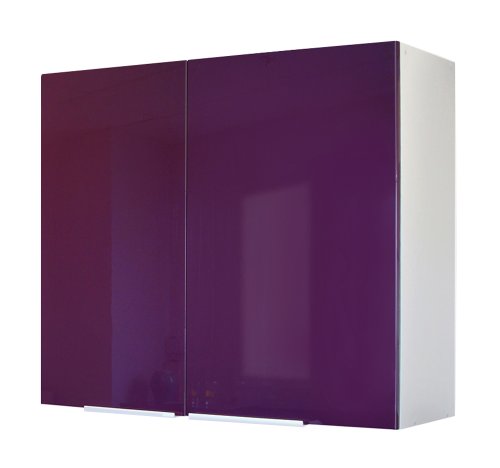 Armário de Cozinha BERLENUS CP8HA-1B | Castanho Belenus - Armários de armazenamento e armários de bloqueio - melamina, portas cinzentas, prateleira ajustável, alumínio