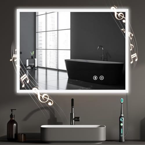 Espelho de Banho YOLEO com Luz Led Bluetooth e Controlo Remoto Yoleo - Espelhos - luz LED, bluetooth, controlo remoto