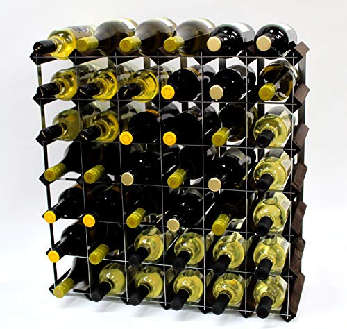 Cranville Wine Racks Classic 42 Bottle Wooden Cabinet Dark Red and Galvanized Metal Cranville wine racks - Suportes para vinhos - 42 garrafas, madeira, preto escuro, metal galvanizado