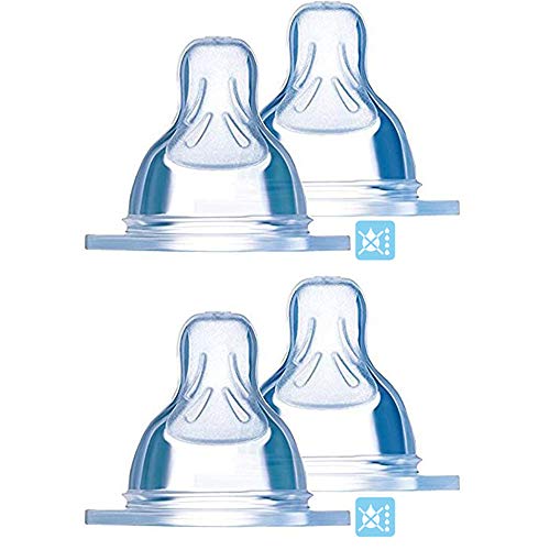 Conjunto de Tetinas MAM (4 Unidades - Seda) MAM - Bicos e forros para mamadeiras de bebê - 4 unidades, seda, superfície suave
