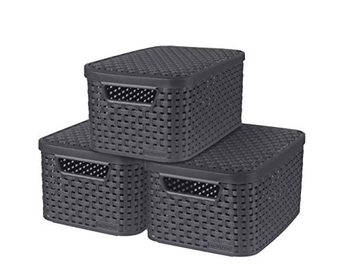 Caixa de Arrumação Curver 3 Peças - Azul (Armazenamento e limpeza) Curver - Recipientes de armazenamento doméstico - 3 peças, azul, armazenamento
