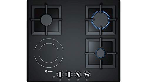 Placa de Vitrocerâmica BALAY 3ETG667HB (Elétrica e Gás BP - 59.2 cm - Preto) Balay - Cooktops - vitrocerâmica, elétrica, gás, preto