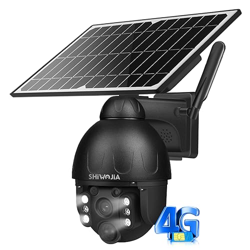 Câmara de segurança SHIWOJIA 4G LTE com painel solar shenzhenshizhongshixunkejiyouxiangongsi - Câmeras de vigilância - 4g lte, painel solar, 1080p hd, sensor pir