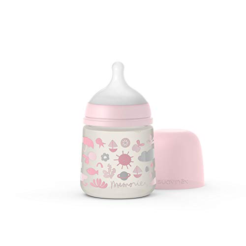 Biberão com Tetina Simétrica Suavinex Sx Pro Lento 150 Ml Rosa Suavinex - Biberões - tetina simétrica, 150 ml, rosa, silicone