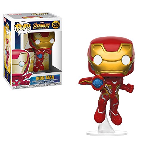 Figura FUNKO POP! Marvel Infinity War: Iron Man Funko - Bonecos de ação e brinquedo - Iron Man, vinil, 9 cm, caixa transparente