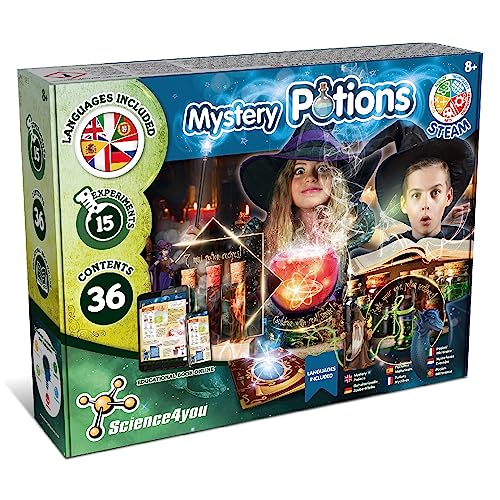Jogo Educativo SCIENCE4YOU Poções Mágicas Misteriosas Science4you - Brinquedos - magia, ciência, pocions mágicas, criaturas mágicas