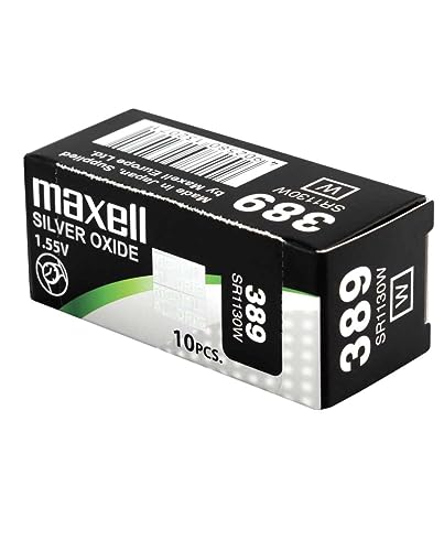 Pilha MAXELL 389 SR1130W 1XPC (1 Unidade) Maxell - Baterias - 115 mAh, 1,55 V, botão, alcalino
