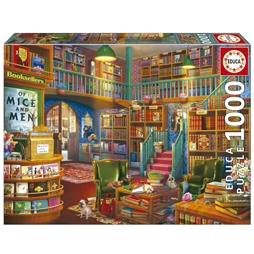 Puzzle EDUCA BORRAS Libreria (Idade Mínima: 12 Anos - 1000 Peças) Educa Borrás - Quebra-cabeças - educa borrass, libreria, puzzle, idade mínima 12 anos, 1000 peças
