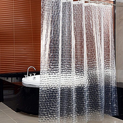 Cortina de Banho YIQI Transparente (180x180cm) YIQI - Cortinas de chuveiro - transparente, 180x180 cm