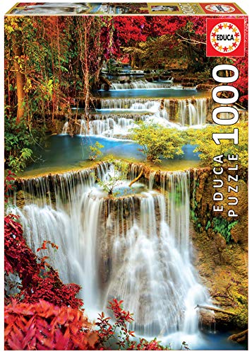 Puzzle 2D JUMBO Catarata no bosque (1000 peças) EDUCA - Quebra-cabeças de encaixar - puzzle, 2d, jumbo, catarata, bosque, 1000 peças