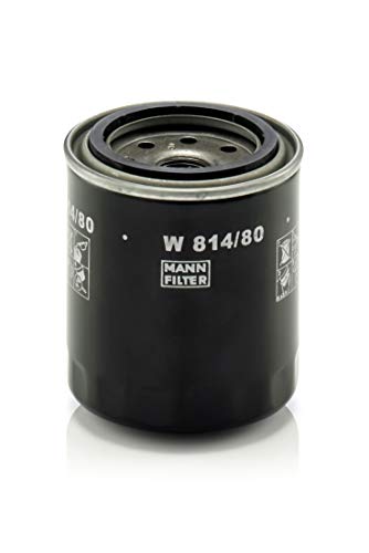 Filtro de Óleo MANN FILTER W 814/80 (80 mm) MANN FILTER - Circulação de óleo do motor do veículo - 80 mm, preto, azul, plástico