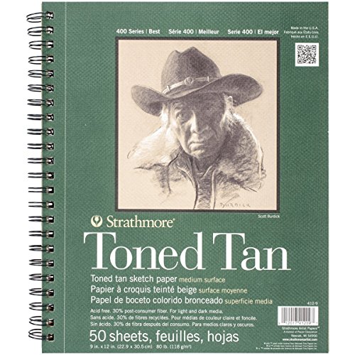 Bloco de Desenho STRATHMORE 400 Toned Sketch Pad Fila - Papel de arte e artesanato - bloco, desenho, strathmore, 400 toned, sketch pad